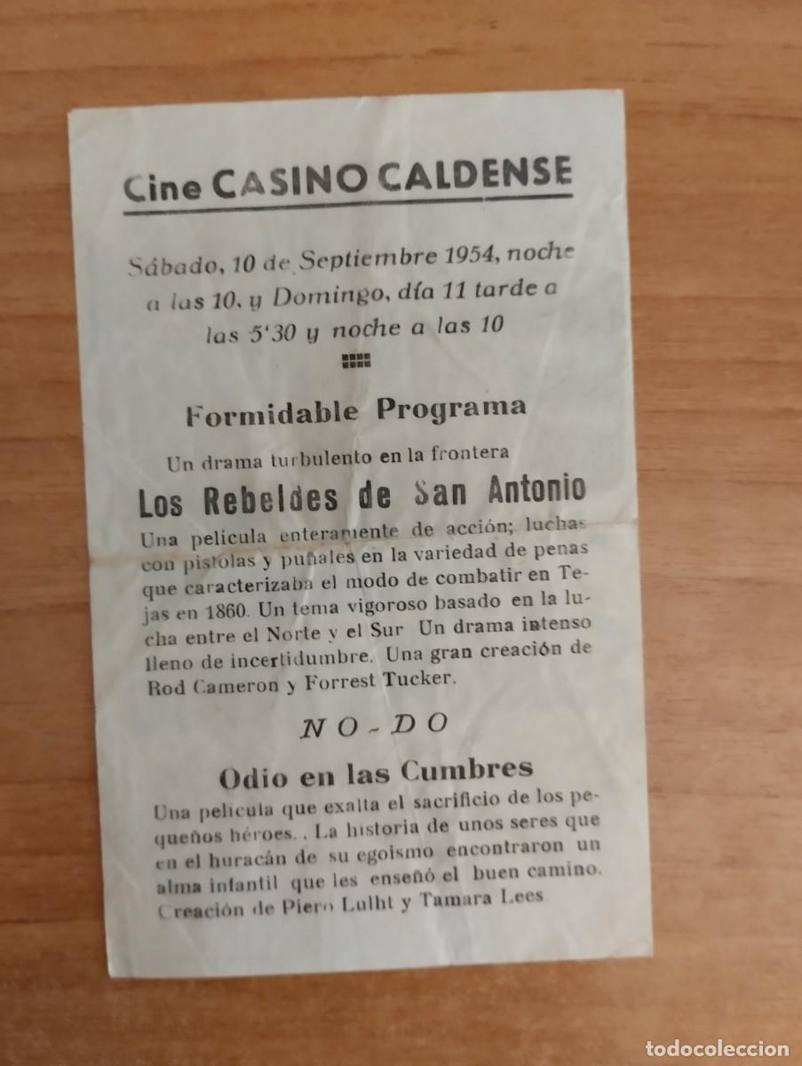 Cine: verde-- PROGRAMA DE CINE-- LOS REBELDES DE SAN ANTONIO ct - Foto 2