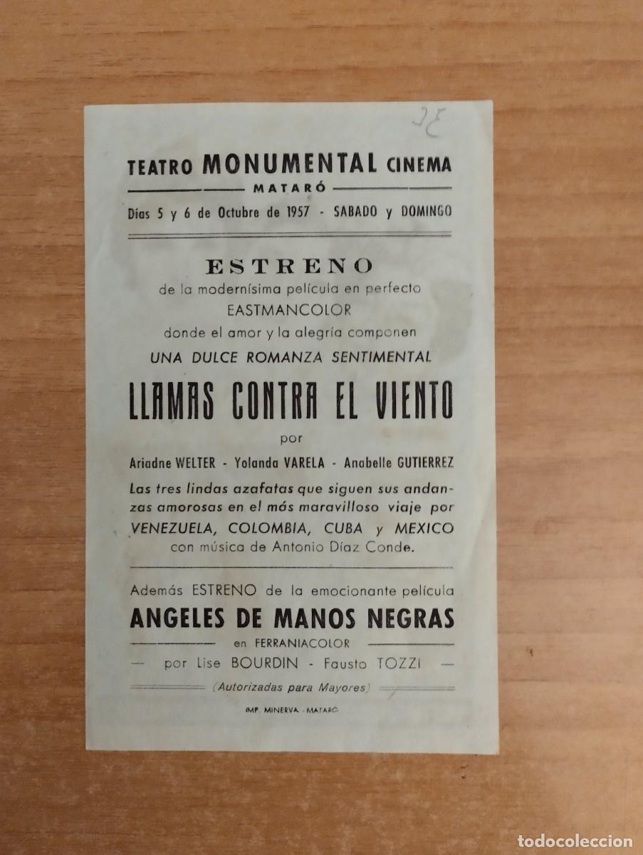 Cine: verde-- PROGRAMA DE CINE-- LLAMAS CONTRA EL VIENTO ct - Foto 2