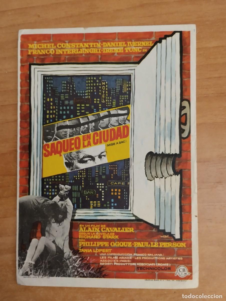 Cine: verde-PROGRAMA DE CINE-- . SAQUEO EN LA CIUDAD - Foto 1