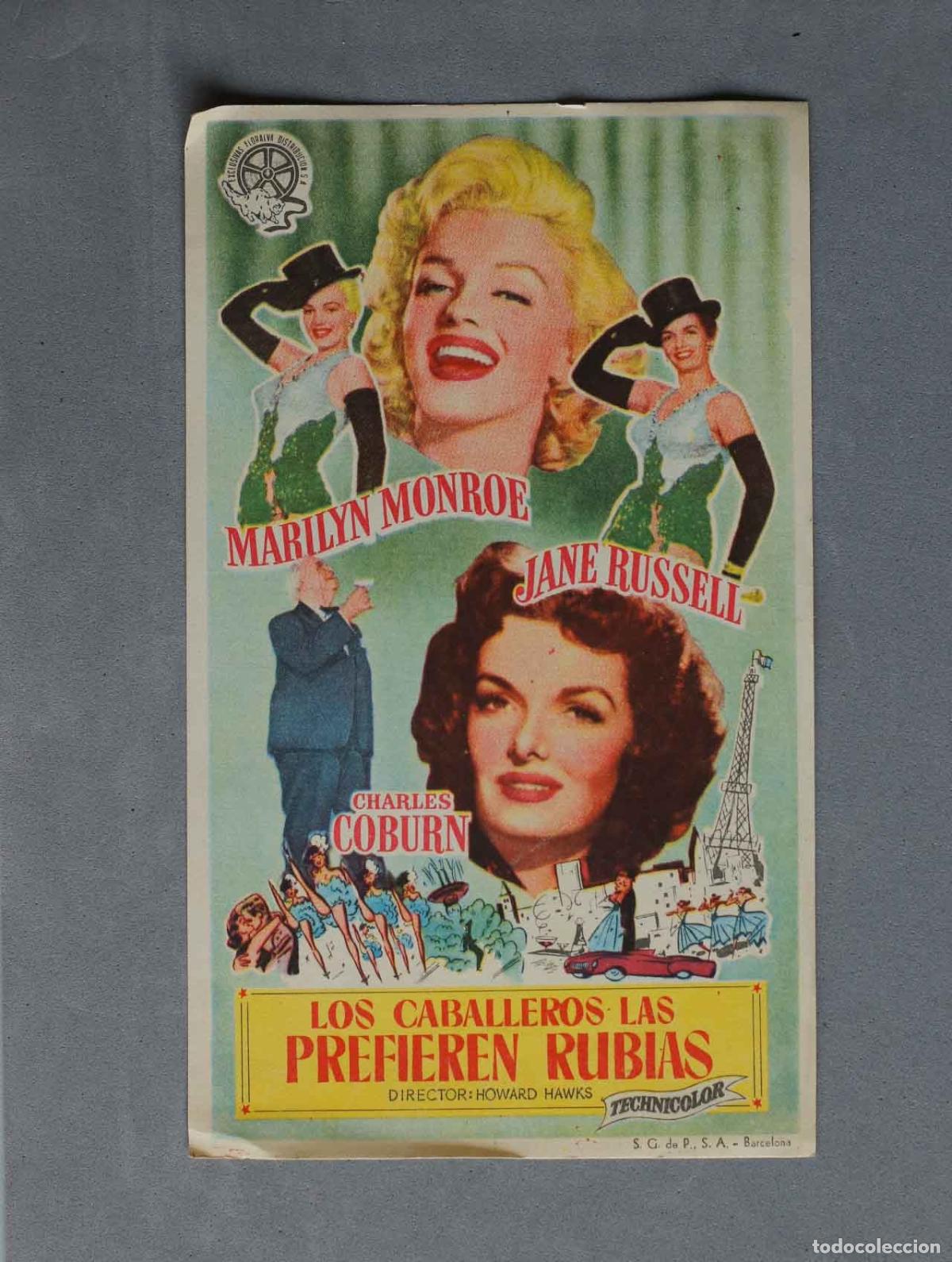 Cine: PROGRAMA DE CINE. LOS CABALLEROS LAS PREFIEREN RUBIAS - Foto 1