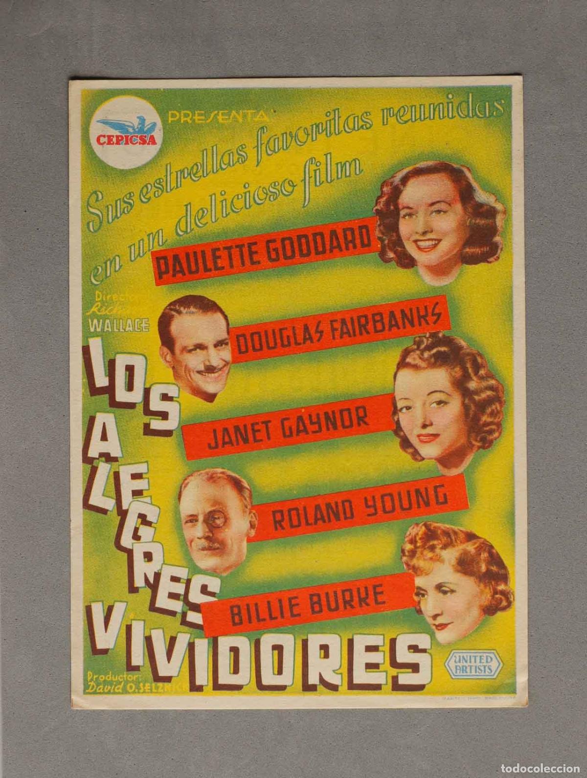 Cine: PROGRAMA DE CINE-- LOS ALEGRES VIVIDORES - Foto 1
