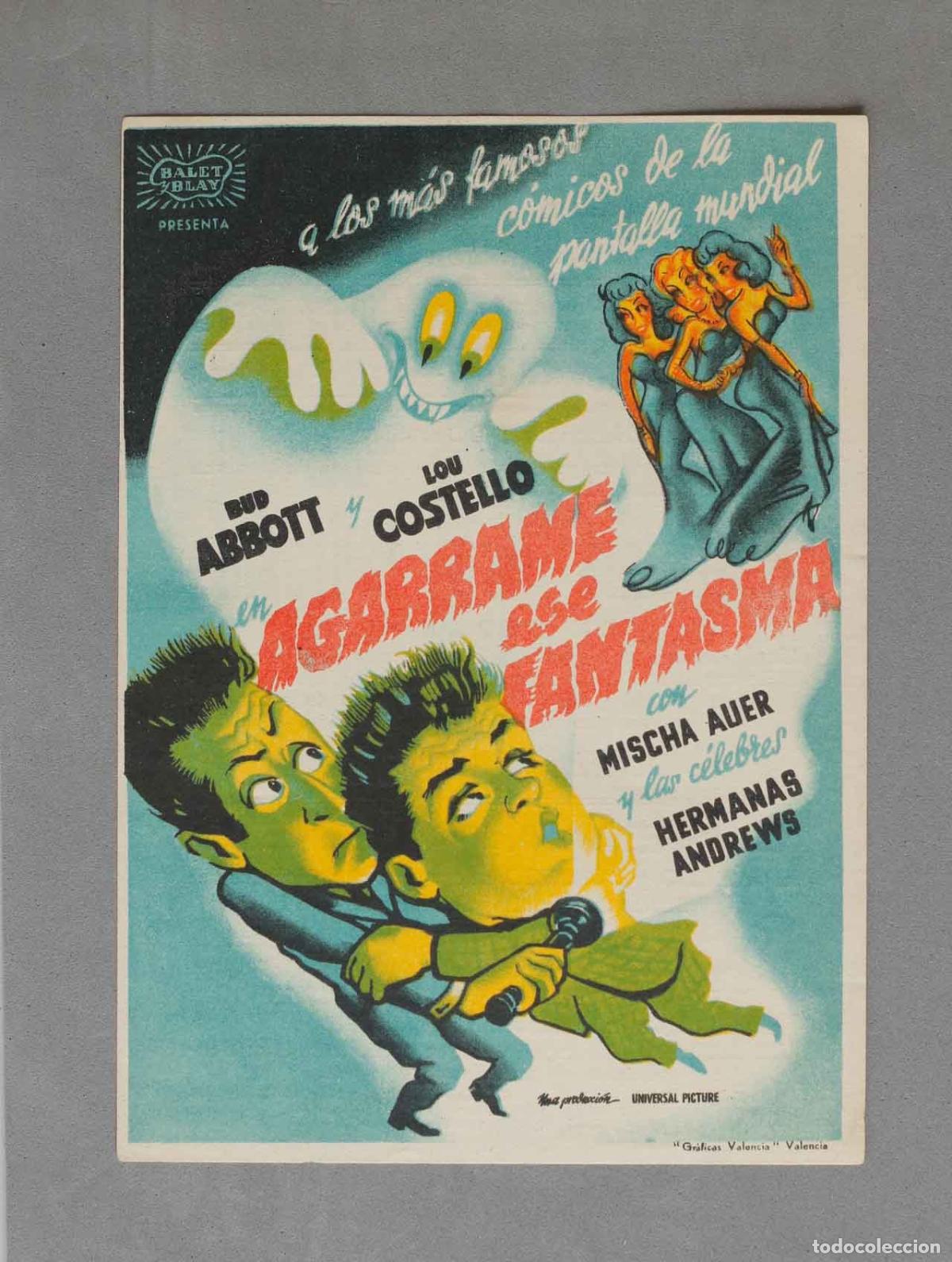Cine: Programa de mano de cine. Agarrame ese fantasma - Foto 1
