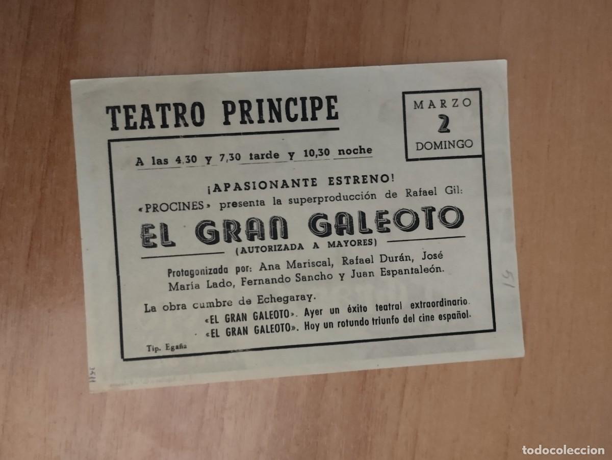 Cine: verde- PROGRAMA DE CINE--EL GRAN GALEOTO ct - Foto 2