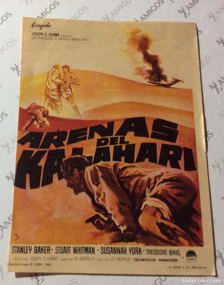 Cine: FOLLETO DE MANO ARENAS DEL KALAHARI. SIN PUBLICIDAD