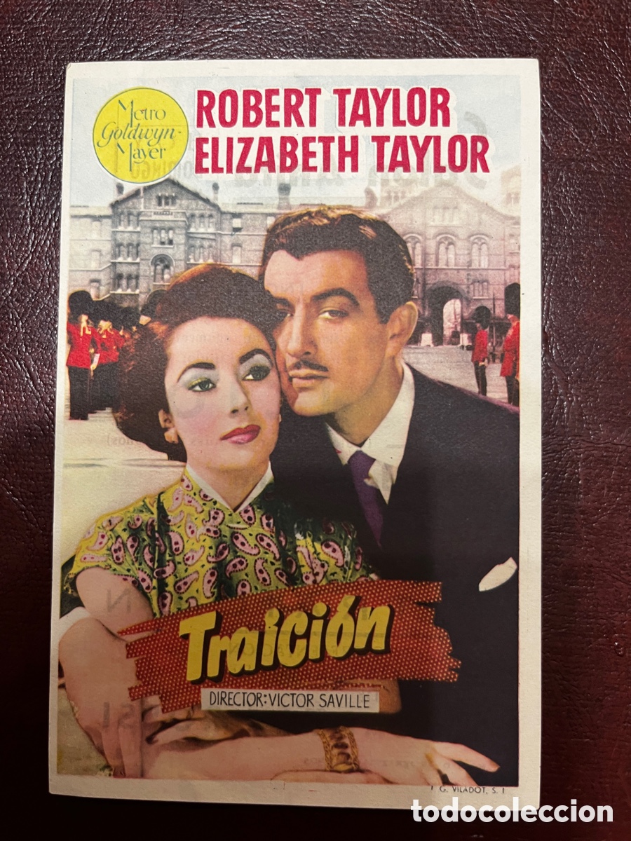 Cine: Programa Cine. Sal&oacute;n Anita. Estepona. TRAICI&Oacute;N. Robert Taylor/Elizabeth Taylor