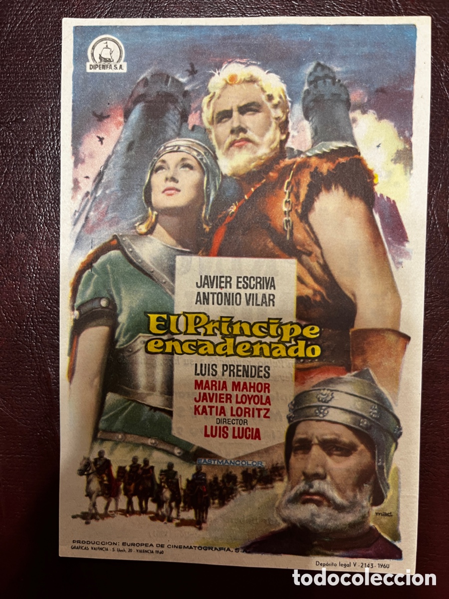 Cine: Programa de cine. Teatro Cine Sindical. Castell&oacute;n. EL PR&Iacute;NCIPE ENCADENADO. C/P