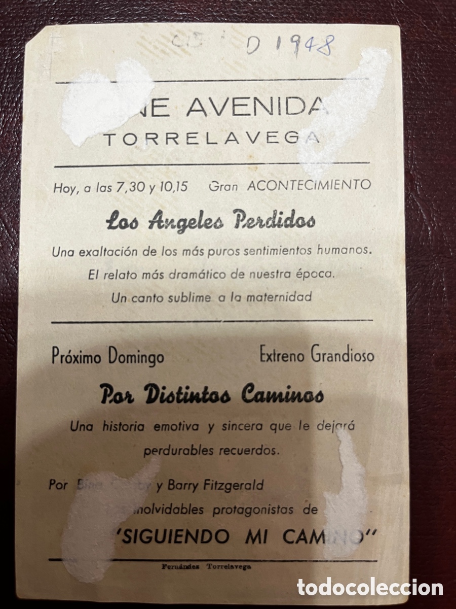 Cine: Programa de cine. Cine Avenida. Torrelavega. LOS &Aacute;NGELES PERDIDOS. C/P. - Foto 2