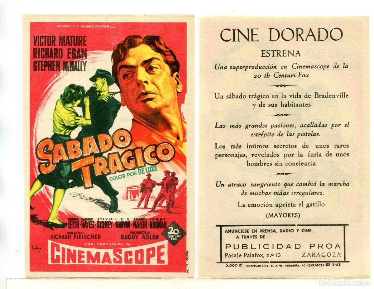 Cine: S&Aacute;BADO TR&Aacute;GICO, con V&iacute;ctor Mature. - Foto 1
