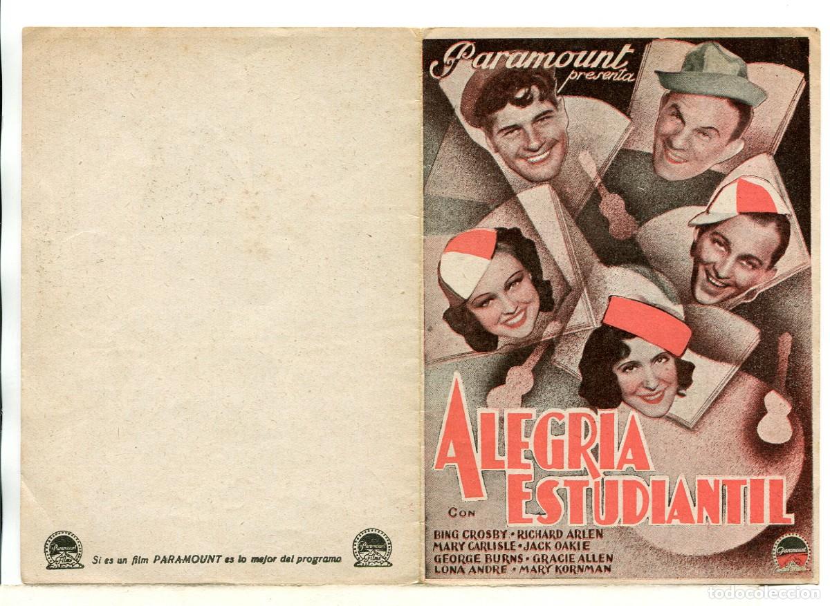 Cine: ALEGR&Iacute;A ESTUDIANTIL, con bing Crosby. - Foto 1