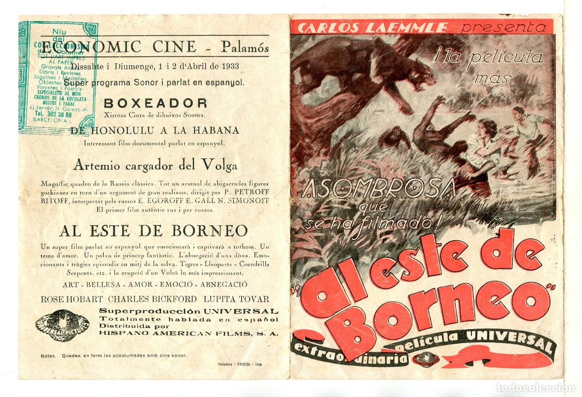 Cine: AL ESTE DE BORNEO, con Lupita Tovar.