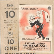 Cine: PG - PROGRAMA DE CINE - CUANDO QUIERE UN MEXICANO - JORGE NEGRETE - CINE ECHEGARAY (MÁLAGA) - 1944.