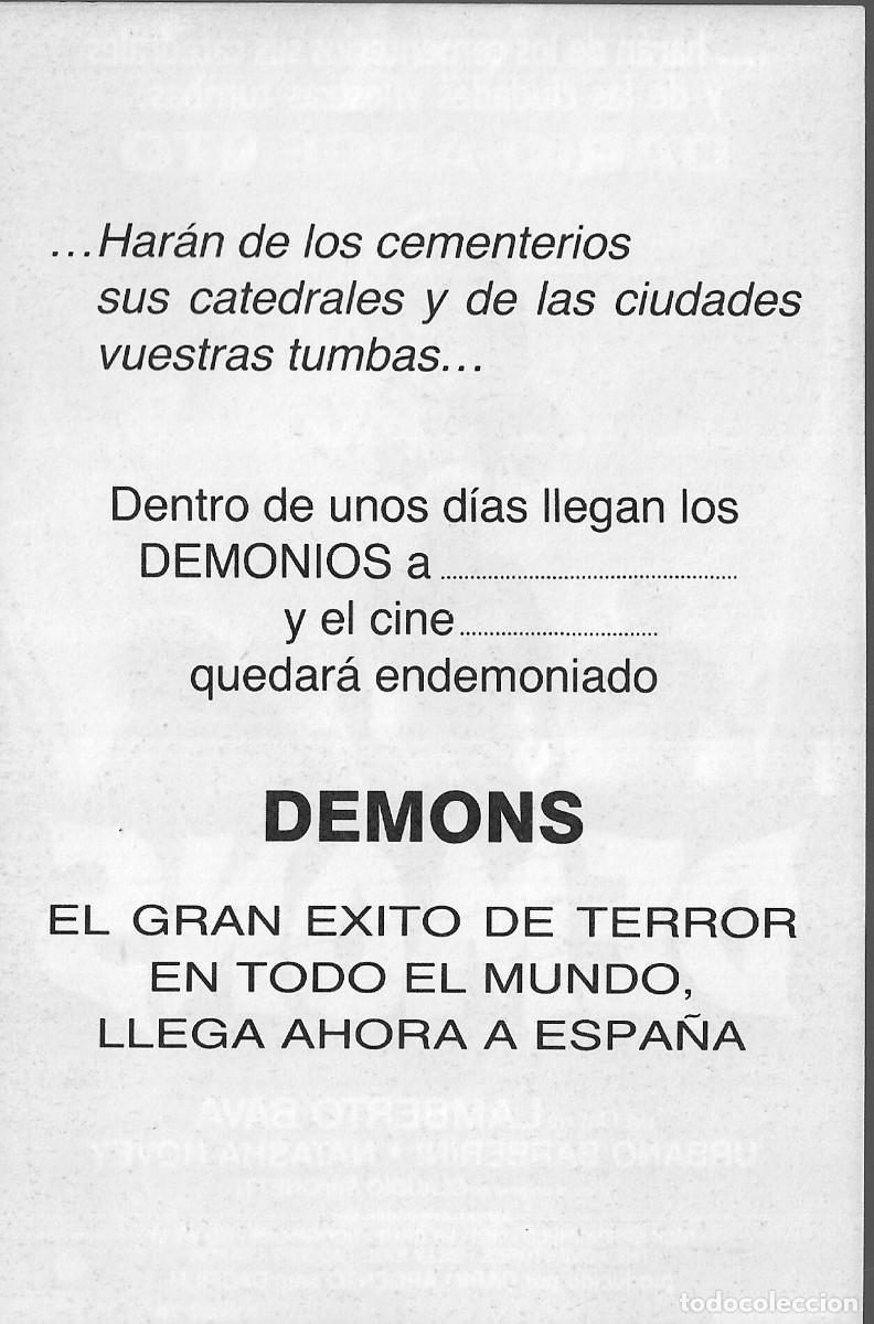 Cine: PN - DEMONS - DARIO ARGENTO - 1985. - Foto 2