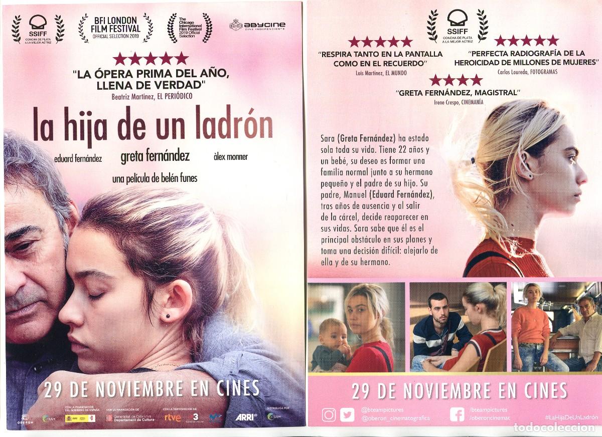 Cine: LA HIJA DE UN LADR&Oacute;N, con Greta Fern&aacute;ndez. 15 X 21 cms.