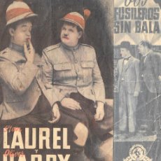 Cine: PG - PROGRAMA DOBLE - DOS FUSILEROS SIN BALA - STAN LAUREL, OLIVER HARDY - CENTRAL CINEMA - 1935.