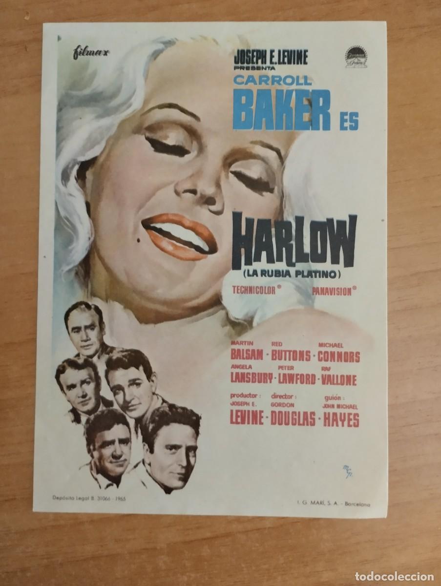 Cine: verde-- PROGRAMA DE CINE - HARLOW (LA RUBIA PLATINO) - Foto 1