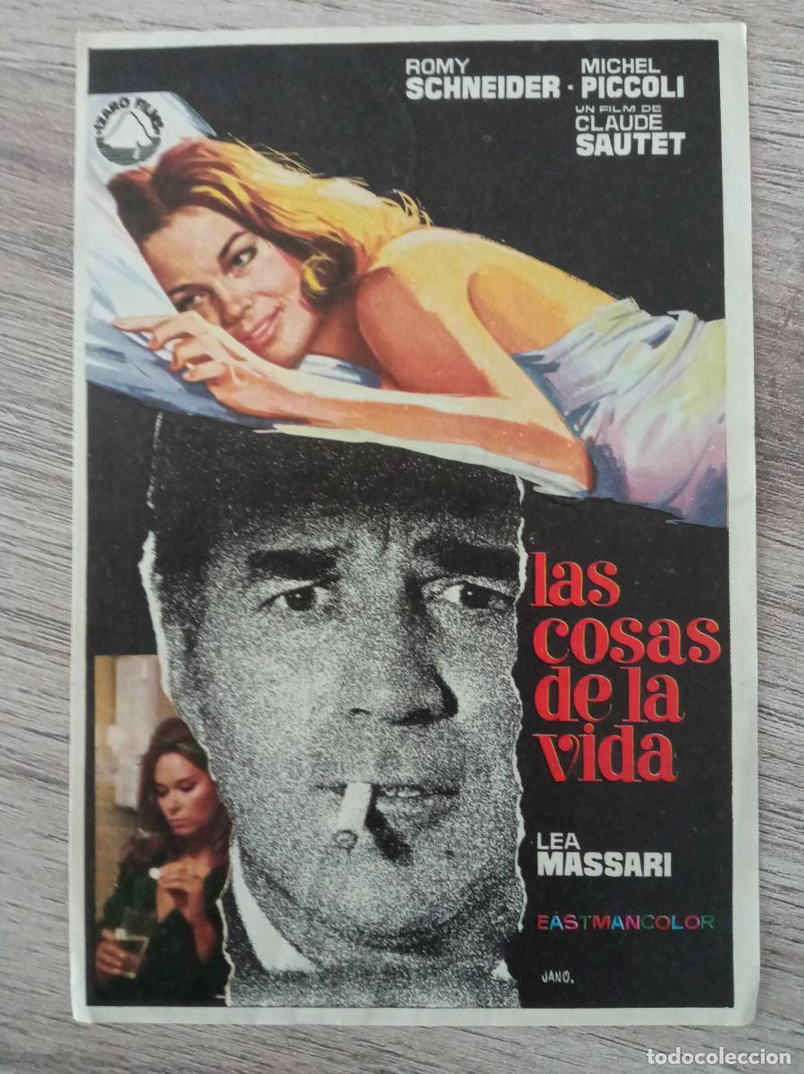 Folhetos de m&atilde;o de filmes antigos de cinema: LAS COSAS DE LA VIDA, ROMY SCHNEIDER