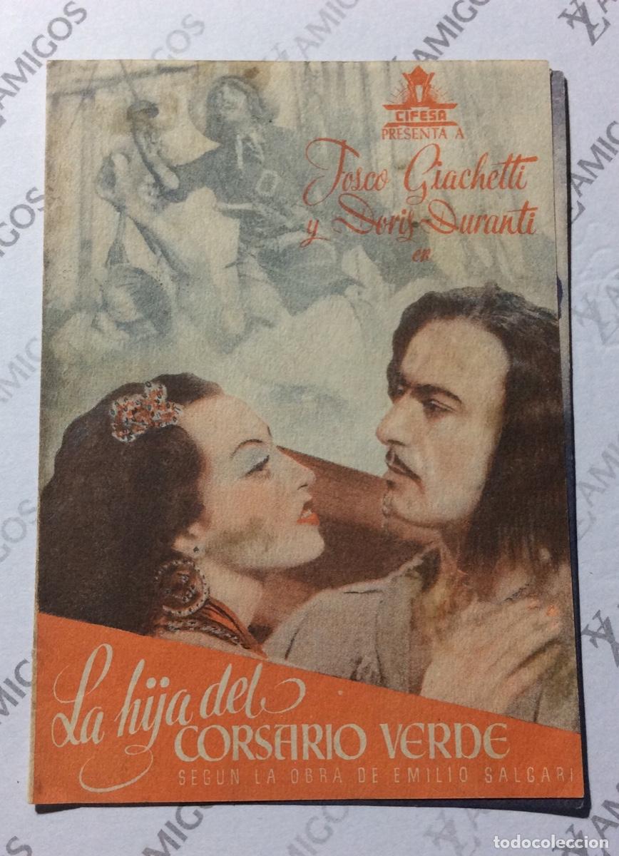 Cine: FOLLETO DE MANO LA HIJA DEL CORSARIO VERDE. PUBLICIDAD BOHEMIO. GALILEO