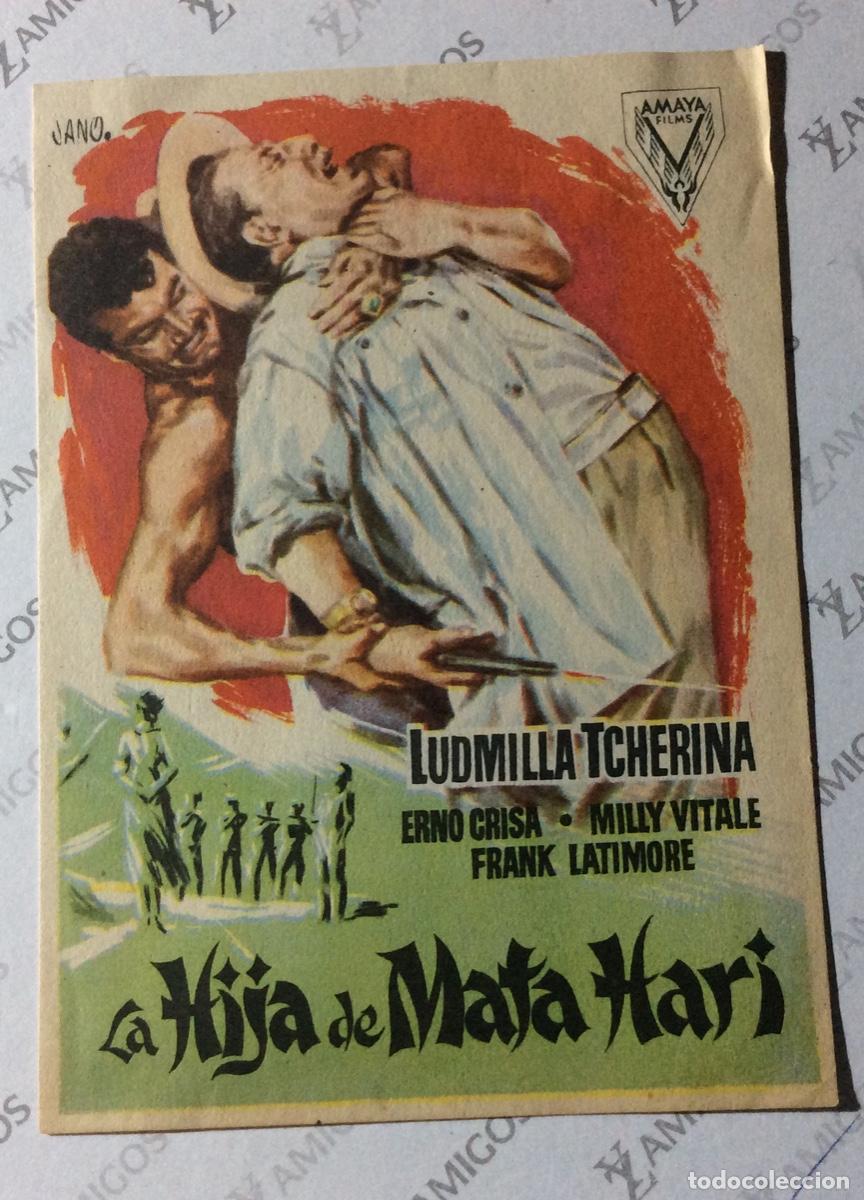 Cine: FOLLETO DE MANO LA HIJA DE MATA HARI. SIN PUBLICIDAD