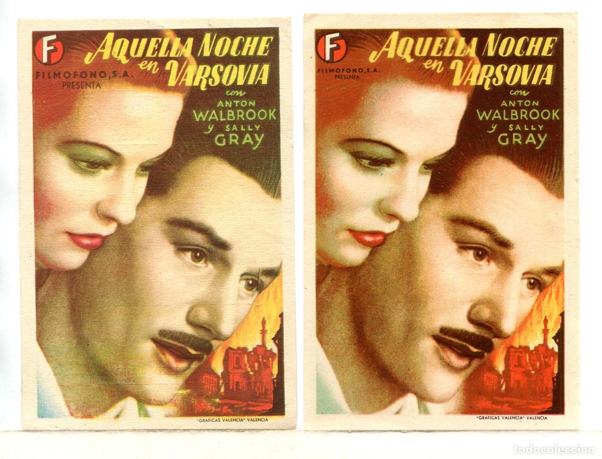 Cine: AQUELLA NOCHE EN VARSOVIA, con Sally Gray.