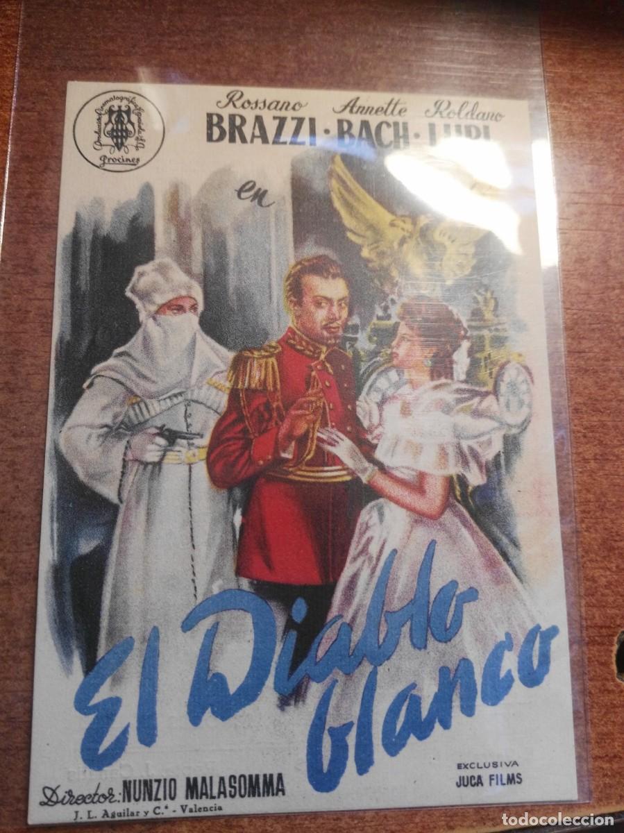 Cine: PROGRAMA O FOLLETO DE MANO DE CINE el diablo blanco - Foto 1
