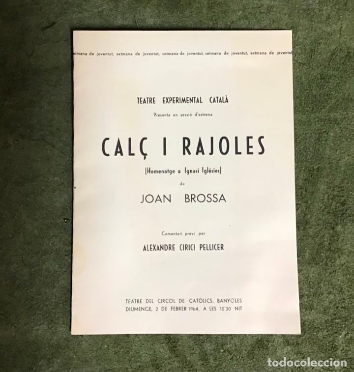 Cine: CAL&Ccedil; I RAJOLES DE JOAN BROSSA, PROGRAMA DE MANO 1964 - Foto 1