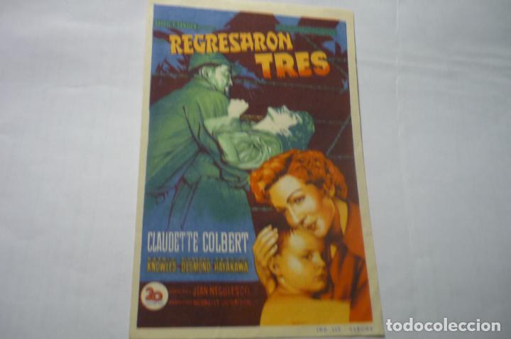 Cine: programa regresaron tres,.claudette colbert publicidad cinema algorta - Foto 1