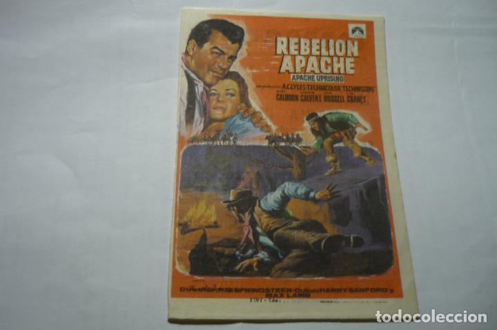 Cine: programa rebelion apache.-rory calhoun -publicidad tarragona - Foto 1