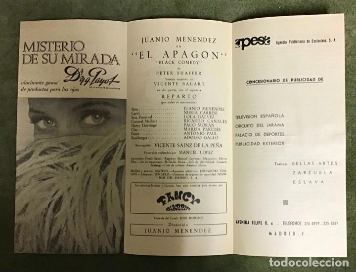 Cine: EL APAG&Oacute;N, PROGRAMA DE MANO 1968 - Foto 2
