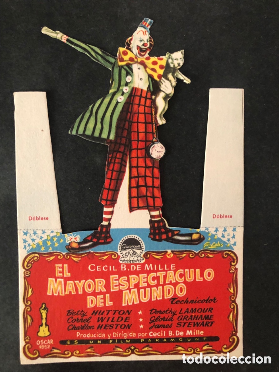 Cine: Programa el mayor espect&aacute;culo del mundo charlton heston publicidad cine avenida castellon de rugat