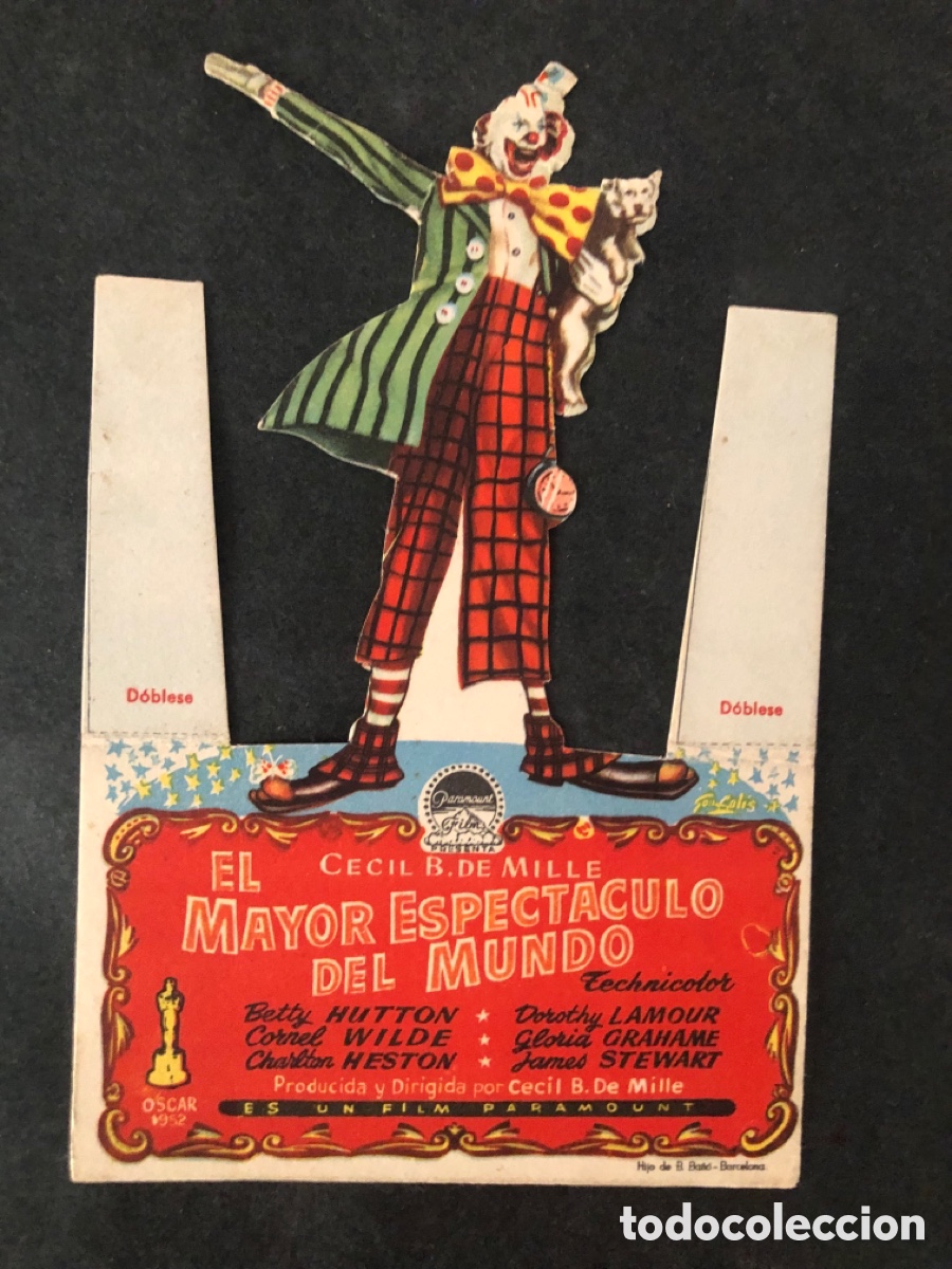 Cine: Programa el mayor espect&aacute;culo del mundo charlton heston con publicidad cine consulado bilbao