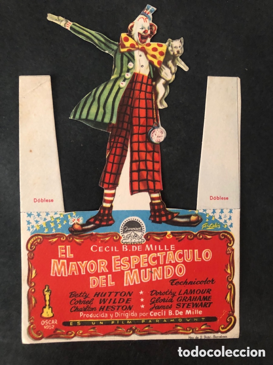 Cine: Programa el mayor espect&aacute;culo del mundo charlton heston publicidad cinema avenida borriol castellon