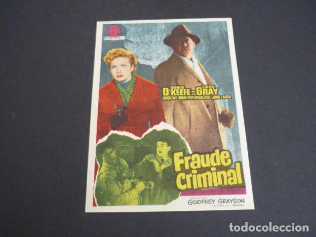 Cine: FRAUDE CRIMINAL PROGRAMA DE MANO SIN PUBLICIDAD - Foto 1