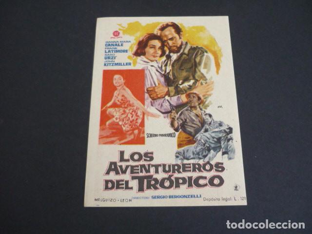 Cine: LOS AVENTUREROS DEL TROPICO PROGRAMA DE MANO SIN PUBLICIDAD - Foto 1