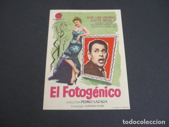 Cine: EL FOTOGENICO PROGRAMA DE MANO SIN PUBLICIDAD - Foto 1