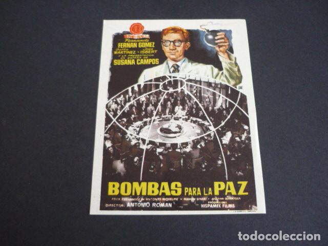 Cine: BOMBAS PARA LA PAZ PROGRAMA DE MANO SIN PUBLICIDAD - Foto 1