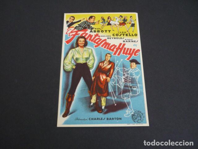 Cine: EL FANTASMA HUYE PROGRAMA DE MANO SIN PUBLICIDAD - Foto 1