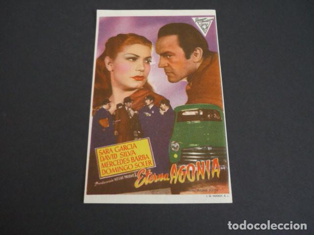 Cine: ETERNA AGONIA PROGRAMA DE MANO SIN PUBLICIDAD - Foto 1