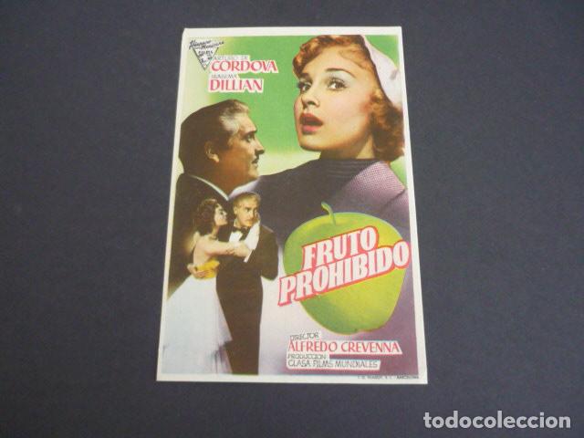 Cine: FRUTO PROHIBIDO PROGRAMA DE MANO SIN PUBLICIDAD - Foto 1