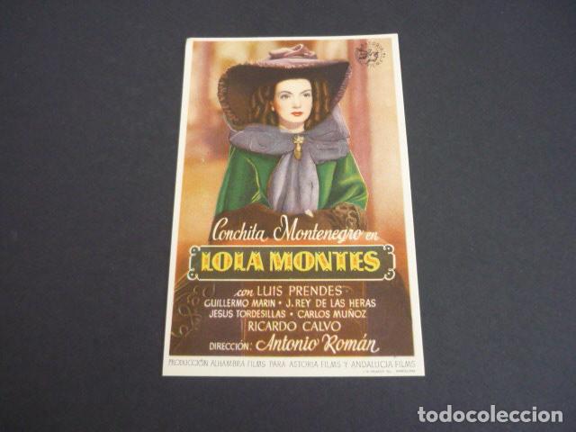 Cine: LOLA MONTES PROGRAMA DE MANO SIN PUBLICIDAD - Foto 1