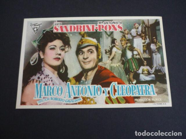 Cine: MARCO ANTONIO Y CLEOPATRA PROGRAMA DE MANO SIN PUBLICIDAD - Foto 1