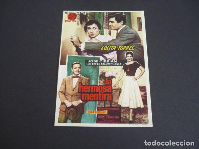 Cine: LA HERMOSA MENTIRA PROGRAMA DE MANO SIN PUBLICIDAD - Foto 1