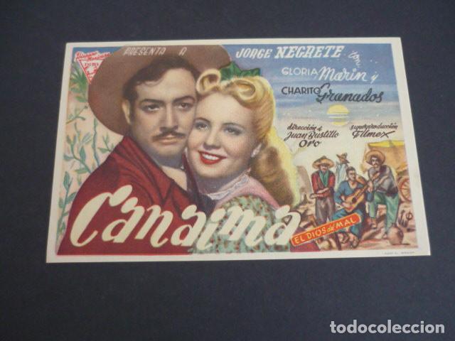 Cine: CANAIMA PROGRAMA DE MANO SIN PUBLICIDAD - Foto 1