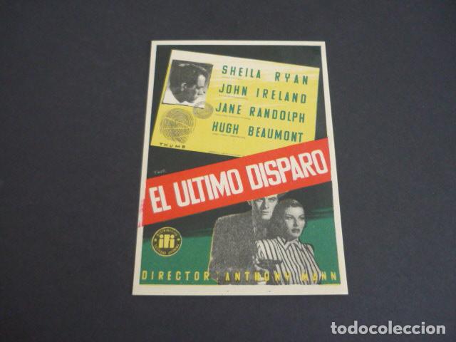 Cine: EL ULTIMO DISPARO PROGRAMA DE MANO SIN PUBLICIDAD