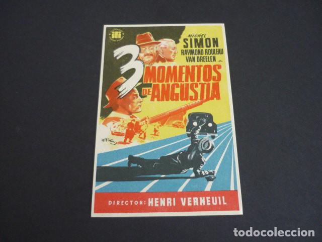 Cine: 3 MOMENTOS DE ANGUSTIA PROGRAMA DE MANO SIN PUBLICIDAD - Foto 1