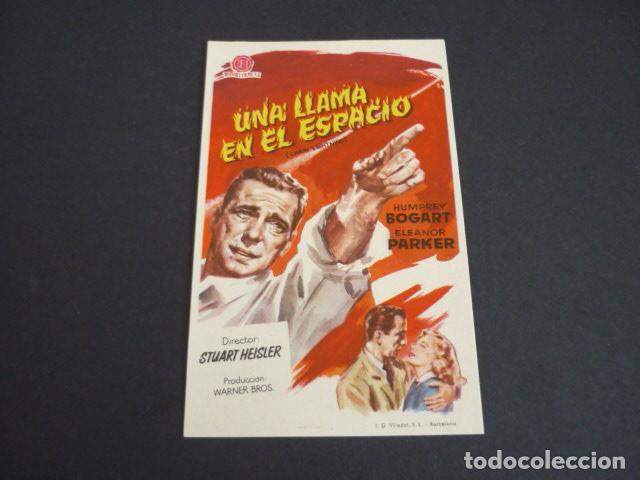 Cine: UNA LLAMA EN EL ESPACIO PROGRAMA DE MANO SIN PUBLICIDAD - Foto 1