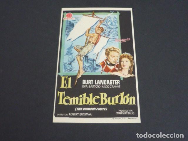 Cine: EL TEMIBLE BURLON PROGRAMA DE MANO SIN PUBLICIDAD