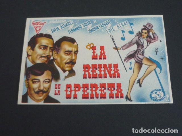 Cine: LA REINA DE LA OPERETA PROGRAMA DE MANO SIN PUBLICIDAD