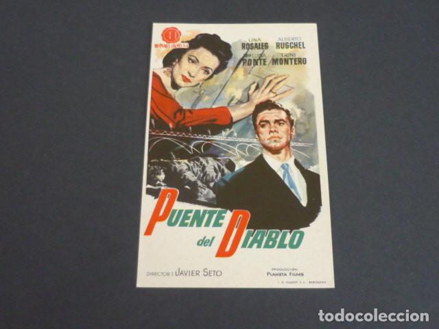 Cine: PUENTE DEL DIABLO PROGRAMA DE MANO SIN PUBLICIDAD - Foto 1