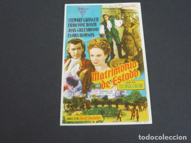 Cine: MATRIMONIO DE ESTADO PROGRAMA DE MANO SIN PUBLICIDAD - Foto 1