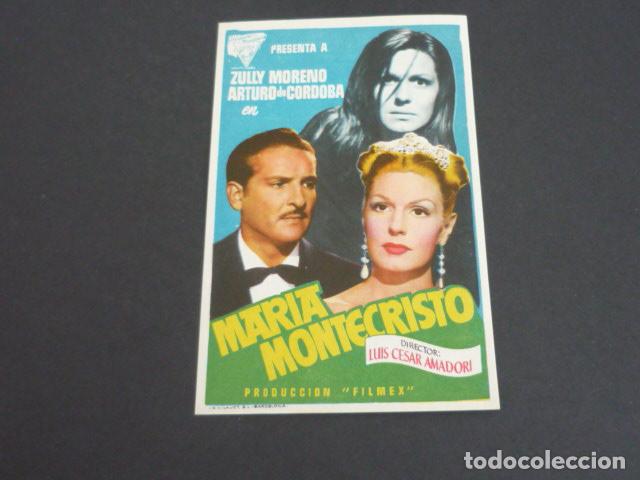 Cine: MARIA MONTECRISTO PROGRAMA DE MANO SIN PUBLICIDAD - Foto 1